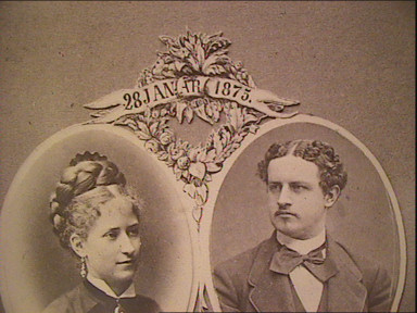 Bröllopsbild Augusta och Johan Falkman 1875-01-28
